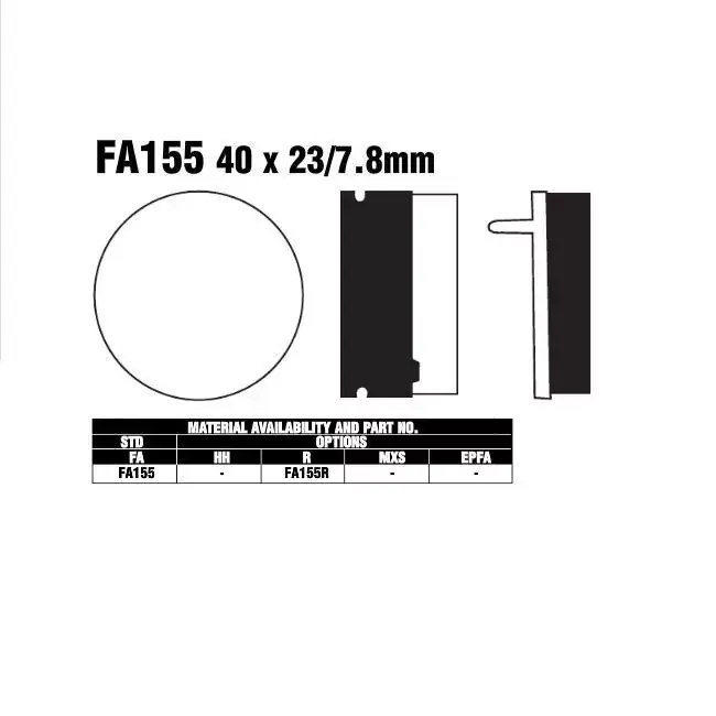 Expressversand EBC-FA155 R Bremsbeläge passend für Yamaha YFS 200 M Blaster 3JM