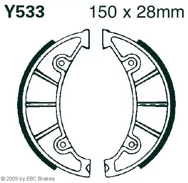EBC-Y 533 Bremsbeläge passend für Yamaha XC 125 & MBK XC 125 Beliebt