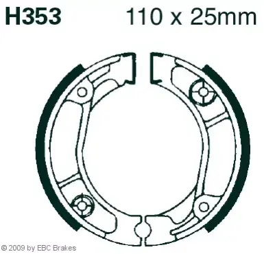 Bestseller EBC-H 353 Bremsbeläge passend für Peugeot, Suzuki & Honda Roller