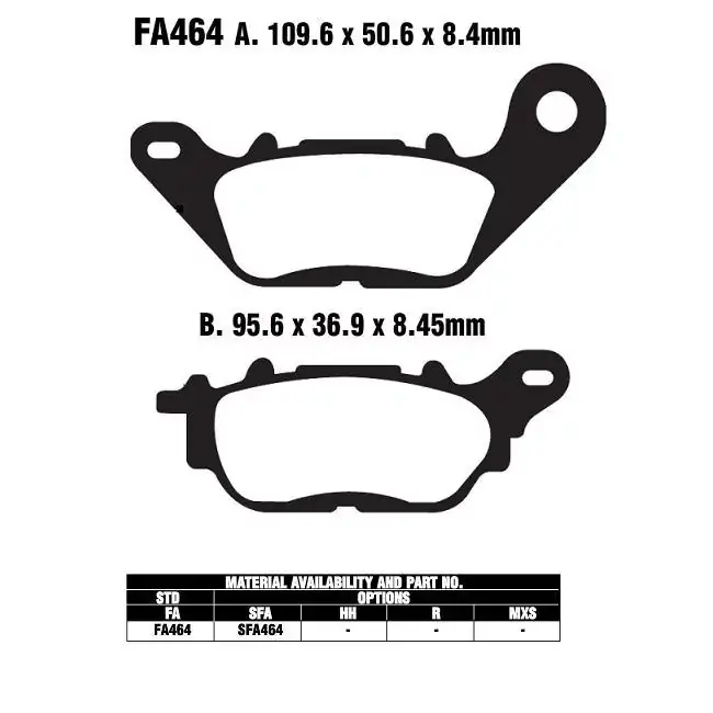 Heißes Angebot EBC FA464 Bremsbeläge passend für Yamaha YBR 125