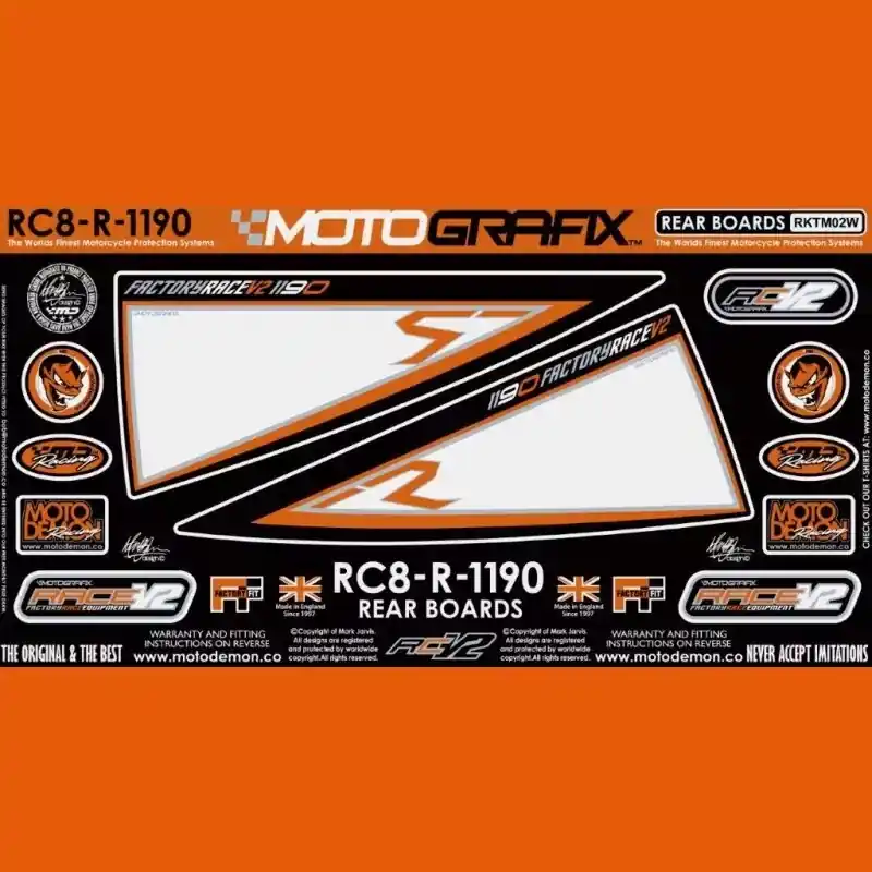Sofort Bestellen Motografix Steinschlagschutz hinten passend für KTM RC 8 RKTM02W