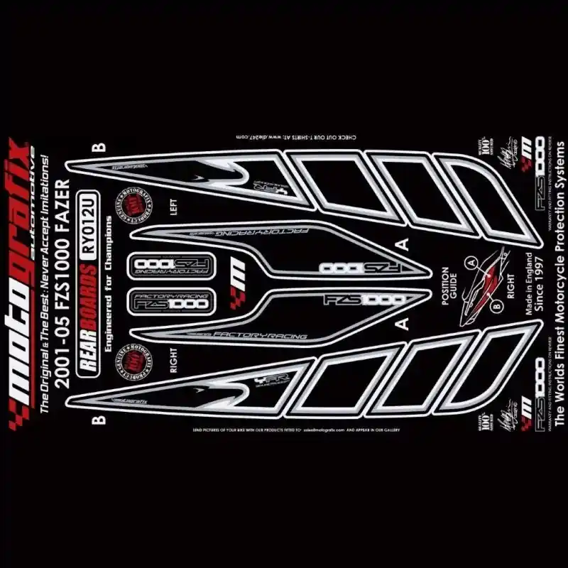 Ausverkauf Motografix Steinschlagschutz hinten passend für Yamaha FZS 1000 Fazer RY012U