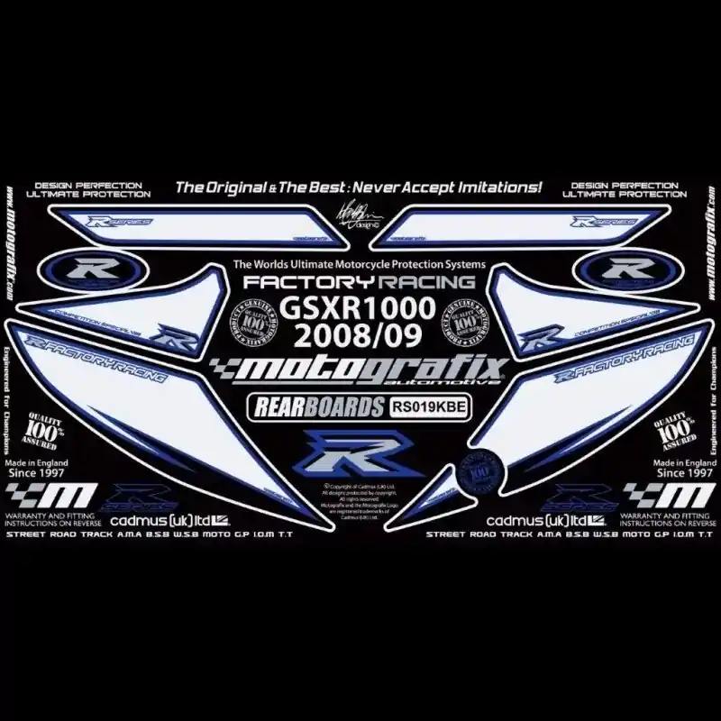 Motografix Steinschlagschutz hinten passend für Suzuki GSX-R 1000 2009-2016 Garantierte Lieferung