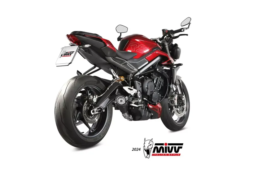 Heißes Angebot MIVV X-M5 Endschalldämpfer Edelstahl Schwarz passend für Triumph Street Triple 765 R RS 2023-2024