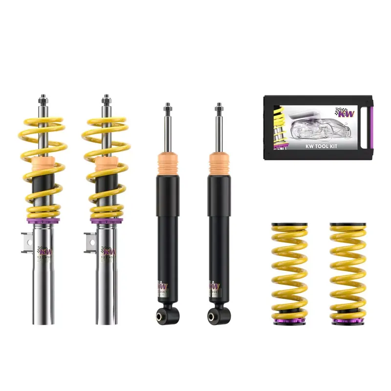 Billig KW Gewindefahrwerk V1 inox passend für Volvo S40 II (544, M) Allrad