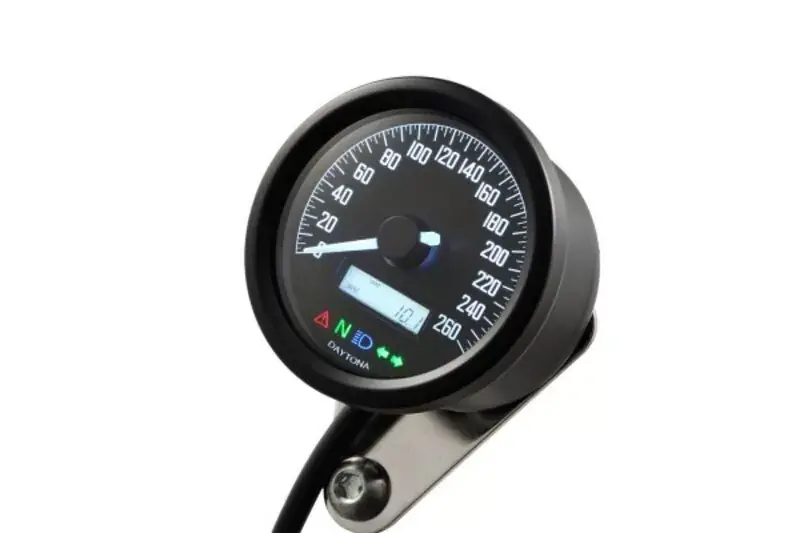 DAYTONA Velona 60 Tacho 260 km/h/mph inkl. Kontrollleuchten - Weiße LED Sichere Zahlung
