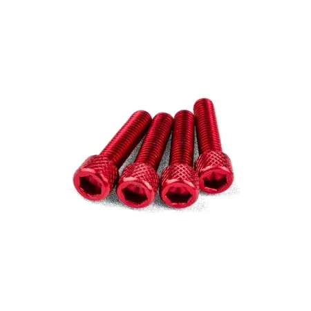 Schraubensatz Einlass STR8 M6x25mm Alu Rot (x4) Neue Ware