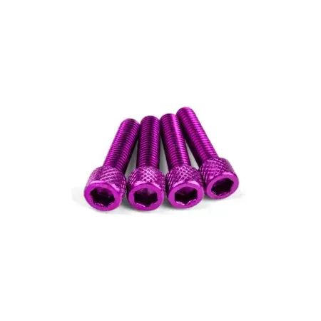 Schraubensatz Einlass STR8 M6x25mm Alu Lila (x4) Versand Am Gleichen Tag