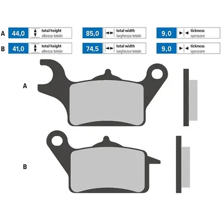 Meistverkauft Bremsbeläge vorne rechts Polini Original Yamaha Tricity
