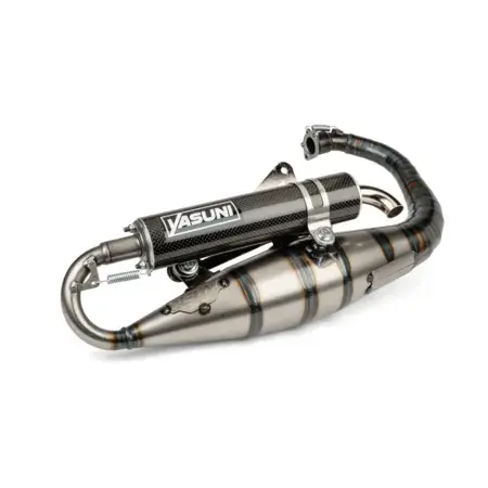 Highlight Auspuff Yasuni Carrera 16 Black Edition Minarelli stehend Carbon
