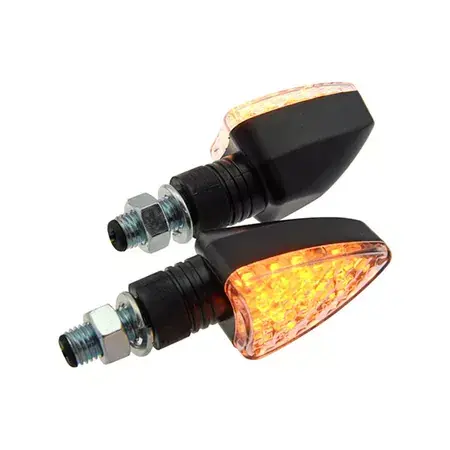 Neu Blinker LED Fighter LED klarglas schwarz
