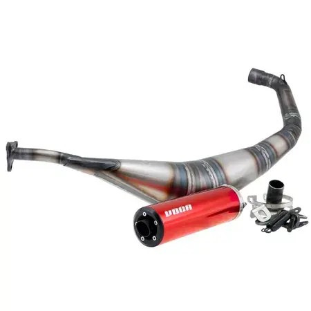 Auspuff VOCA Warrior 50cc / 70cc Derbi Senda Endschalldämpfer rot Neu