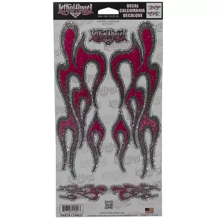 Aufkleber Lethal Threat hot rod flames pink (15x26cm) Preiswert