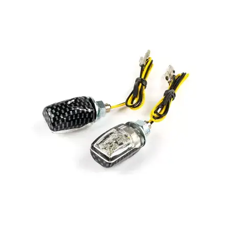 Blinker LED Micro 6 LEDs carbon / weiß Ausverkauf