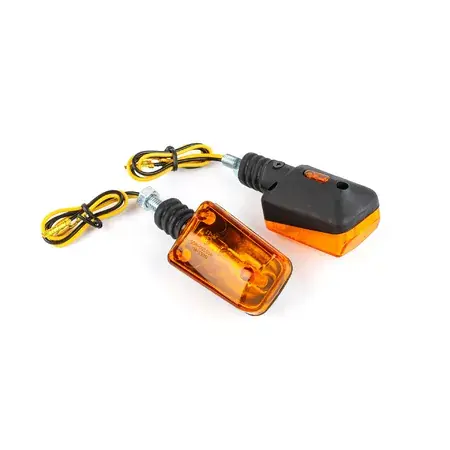 Geprüft Blinker STR8 Mini Rectangle schwarz / orange