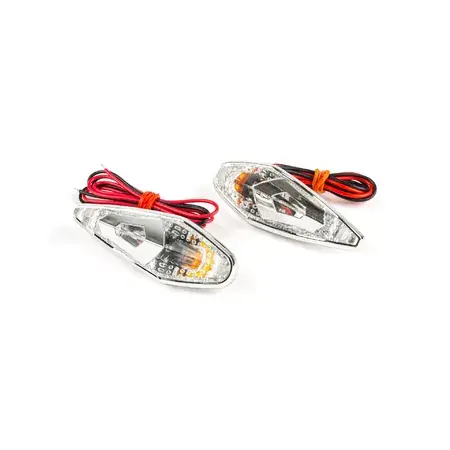 Knallerangebot Blinker / Lampen zum Aufkleben STR8 Tropfenform Wing chrom
