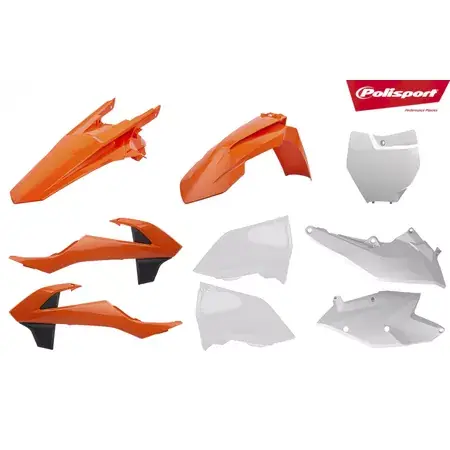 Sonderangebot Verkleidungskit Polisport KTM SX 125 2016-2018 Orange / Weiss
