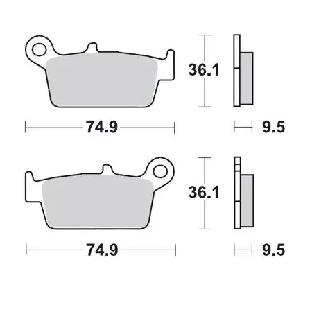Markenprodukt Bremsbeläge Moto Master 091812 Sinter Pro Racing GP CR / KX / RM