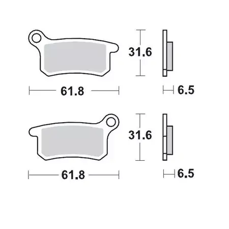 Bremsbeläge vorn Moto Master 094612 Sinter Pro Racing GP TC / SX 65 Neu