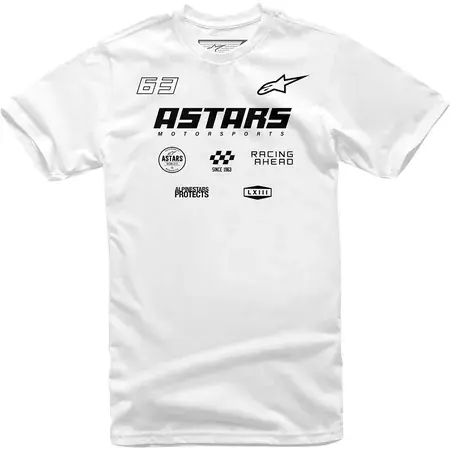 T-Shirt Alpinestars Multi Race weiß Neu Im Sortiment