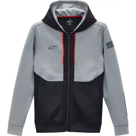 Expressversand Hoodie m. Zip Alpinestars Exotech Tech grau/schwarz