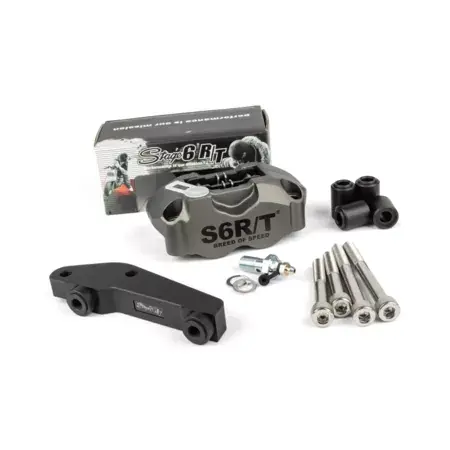 Schneller Versand Bremssattel 4-Kolben inkl. Adapter Stage6 R/T hard anodised