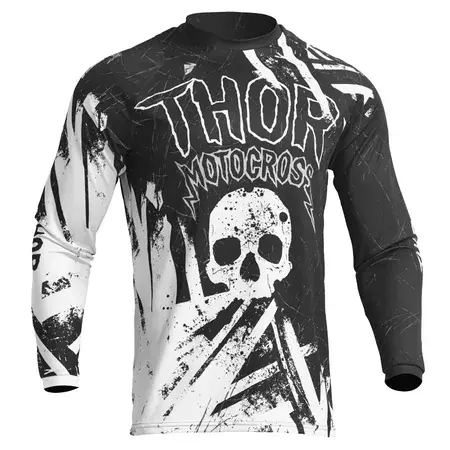 MX Jersey Thor Sector Gnar Kids schwarz / weiß Highlight