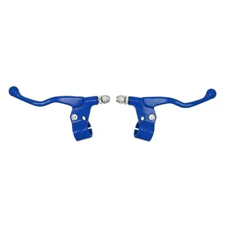 Bremshebel kurz mit Halter Alu blau (x2) Preisreduziert