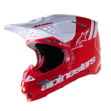 MX Helm Alpinestars SM8 Radium 2 rot/weiß Versand Am Gleichen Tag
