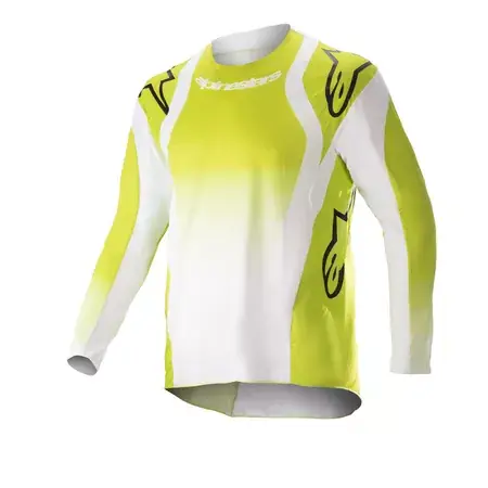 MX Jersey Alpinestars Kids Racer Push neon gelb/weiß Beliebt