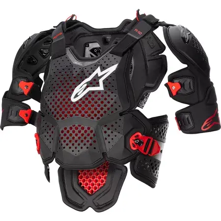 Brustpanzer Alpinestars A-10 V2 schwarz/rot Markenprodukt