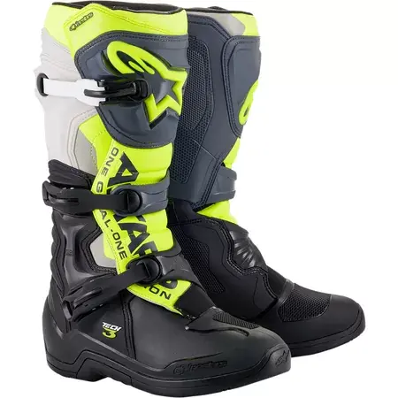 Stiefel Alpinestars Tech 3 schwarz / grau / gelb Neue Ware