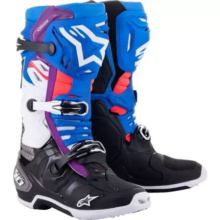 Alpinestars Stiefel Tech 10 Supervented schwarz / blau / purple Preiswert