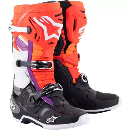 Alpinestars Stiefel Tech 10 schwarz / neon rot / neon orange Ausverkauf